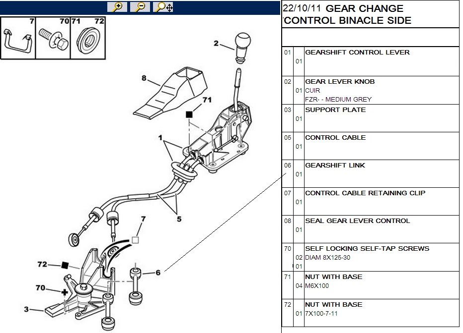 Citroen C2 C4 Picasso Peugeot 307 308 5008 Gear Lever Linkage Ball Rod